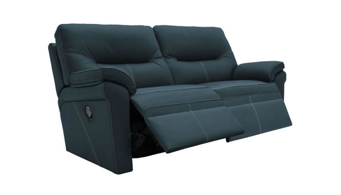 G Plan Seattle Leather 2.5 Seater Power Double Recliner with Headrest and Lumbar Support
