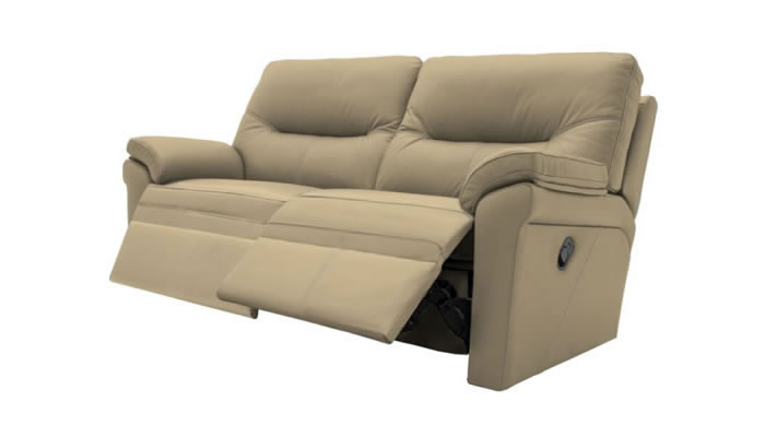 G Plan Seattle Leather 2.5 Seater Power Double Recliner with Headrest and Lumbar Support
