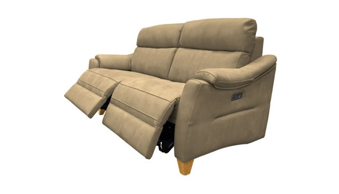 G Plan Hurst Leather Large Manual Double Recliner