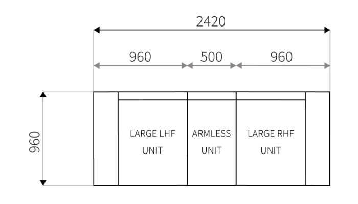 G Plan Hurst Leather Large Unit