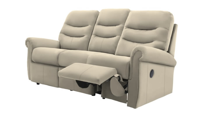 G Plan Holmes Leather 3 Seater Manual Single Recliner