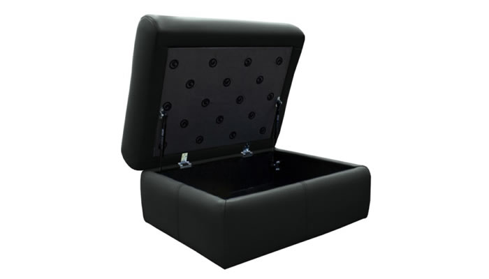 G Plan Holmes Leather Storage Footstool