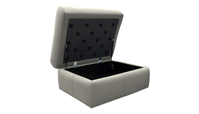 G Plan Holmes Leather Storage Footstool