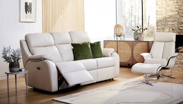 G Plan Kingsbury Leather 2 Seater Sofa