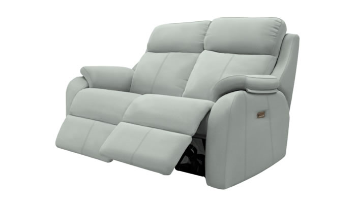 G Plan Kingsbury Leather 2 Seater Power DBL Recliner Headrest Lumbar