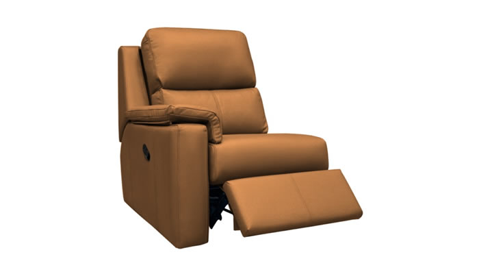 G Plan Harper Leather End Module Manual Recliner Headrest Lumbar
