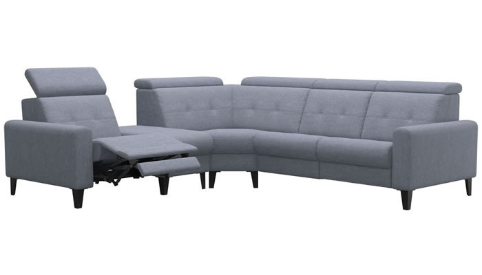 Stressless Anna A1 Fabric 4 Seater Corner Sofa Power Recliner