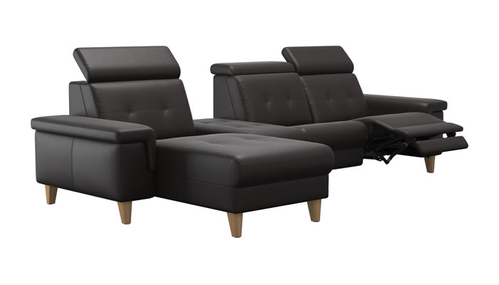 Stressless Anna A2 Leather 3 Seater Sofa Rower Recliner Long Seat Center