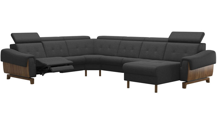 Stressless Anna A3 Fabric 6 Seater Corner Sofa Power Recliner Long Seat