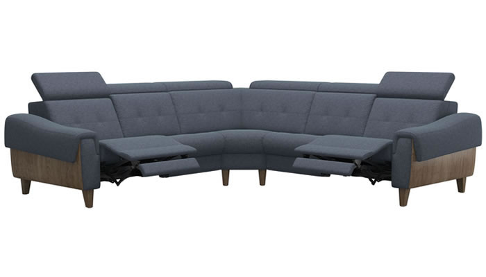 Stressless Anna A3 Fabric 5 Seater Corner Sofa Power Recliners