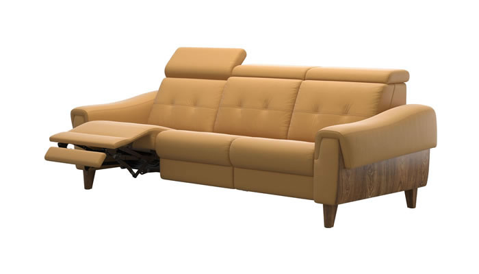 Stressless Anna A3 Leather 3 Seater Sofa Power Recliner