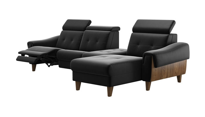 Stressless Anna A3 Leather 3 Seater Sofa Rower Recliner Long Seat Center