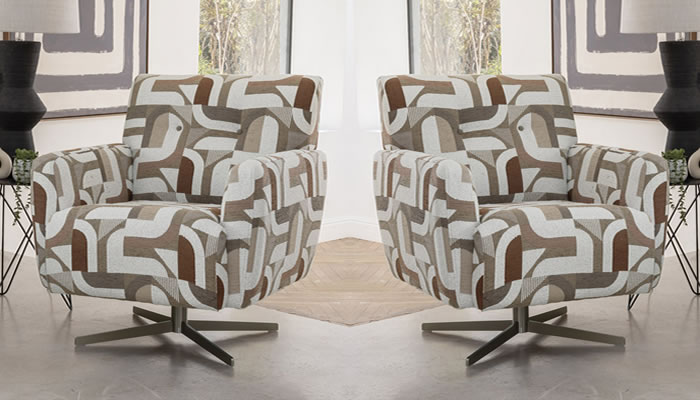 Alstons Memphis Swivel Chair in 5145 Fabric