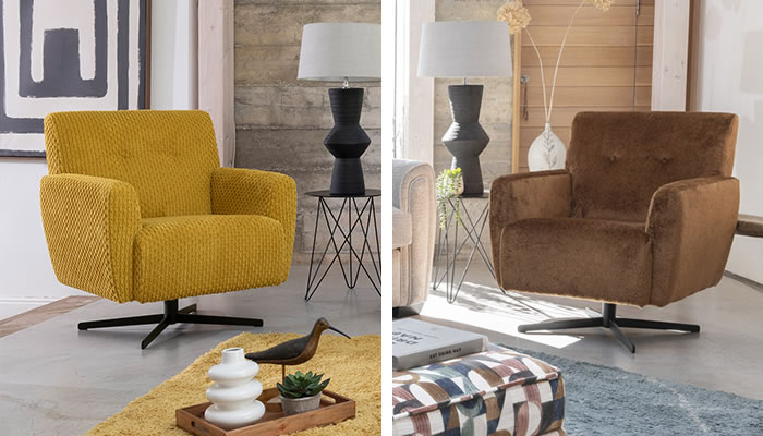 Alstons Memphis Swivel Chair in 5583 5754 Fabric