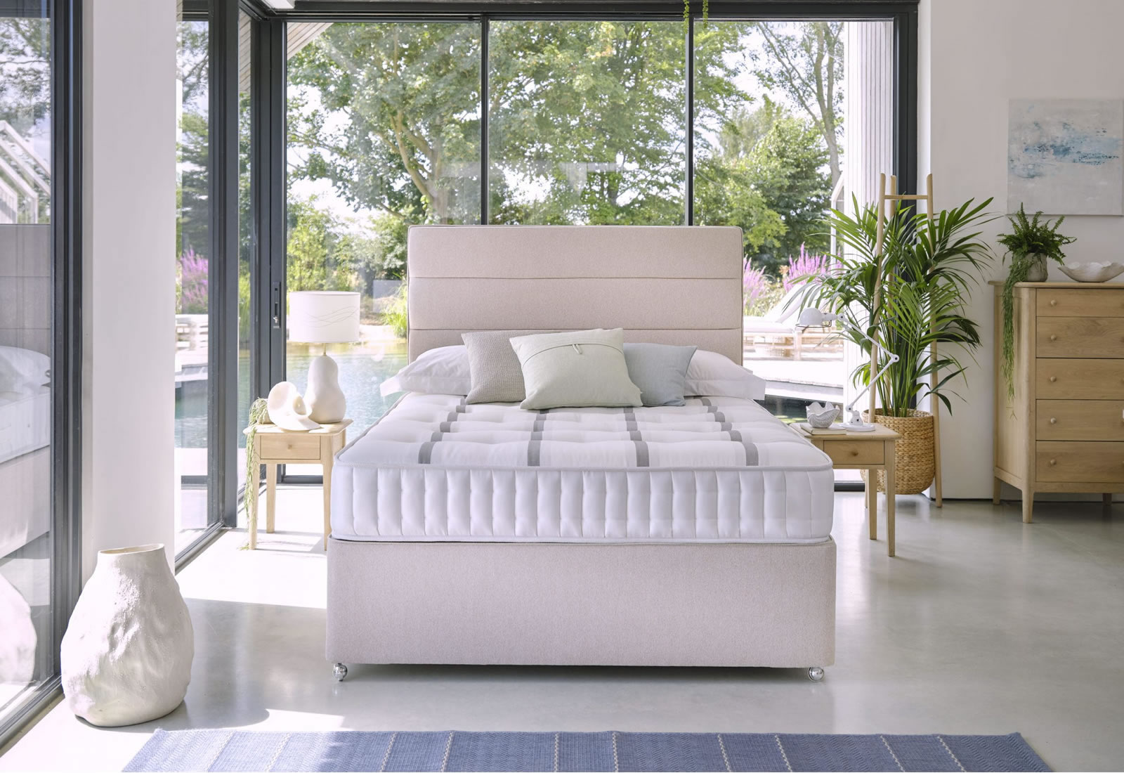 Sleepeezee Lavender Headboard Lifestyle