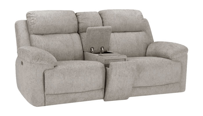 7 Somerset 2 Seater Power Recliner with Storage in Cream